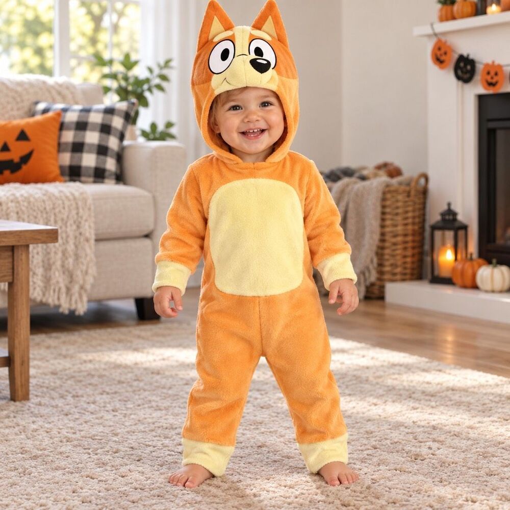 Disguise Licensed Bluey Bingo Classic Jumpsuit Toddler Girls Costume Size 2T